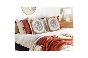 Pynteputer Agrimony sett av 2 Beige/svart - Beige/svart - Tekstiler & tepper - Pute & putetrekk - Pynteputer