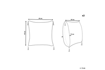 Pynteputer Camellia sett av 2 - Tekstiler & tepper - Pute & putetrekk - Pynteputer