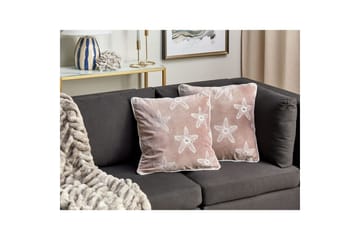 Pynteputer Ceramium sett med 2 Rosa/Hvit - Rosa/Hvit - Tekstiler & tepper - Pute & putetrekk - Pynteputer