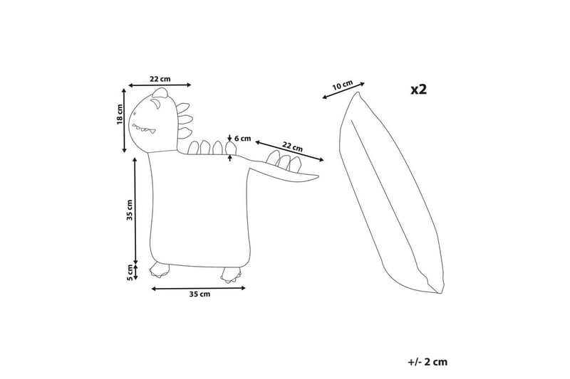 Pynteputer Dinos sett på 2 - Tekstiler & tepper - Pute & putetrekk - Pynteputer
