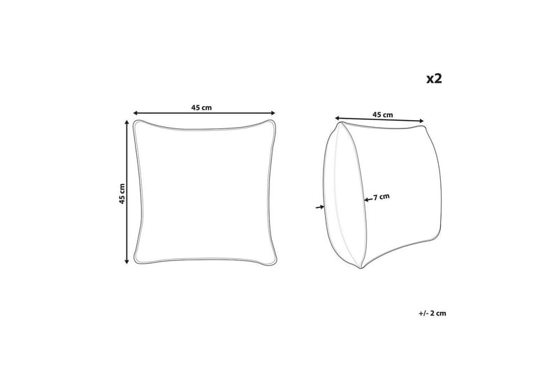 Pynteputer Elanite sett á 2 - Tekstiler & tepper - Pute & putetrekk - Pynteputer