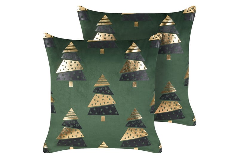 Pynteputer Goldspruce sett á 2 Grønn/gull/svart, Grønn/gull/svart