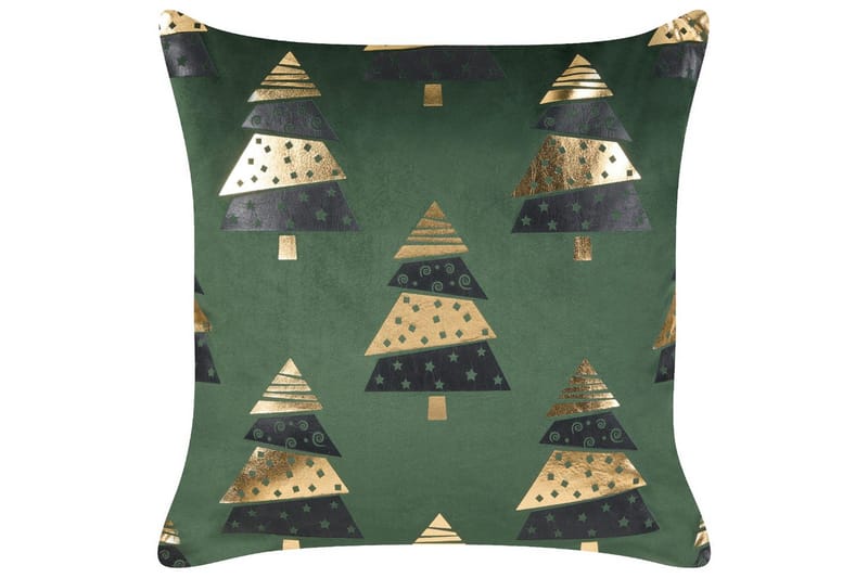 Pynteputer Goldspruce sett á 2 Grønn/gull/svart - Grønn/gull/svart - Tekstiler & tepper - Pute & putetrekk - Pynteputer