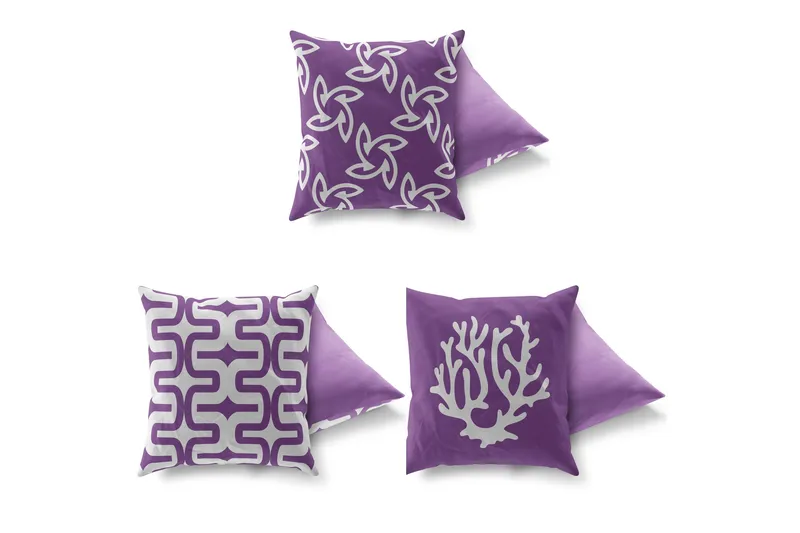 Gravel Pute 43x43 cm 3-pack - Multi - Tekstiler & tepper - Pute & putetrekk - Pynteputer