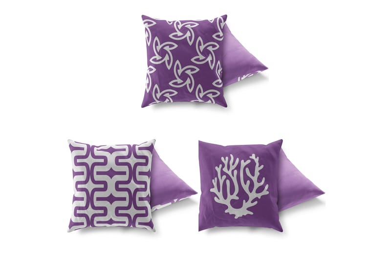 Gravel Pute 43x43 cm 3-pack - Multi - Tekstiler & tepper - Pute & putetrekk - Pynteputer