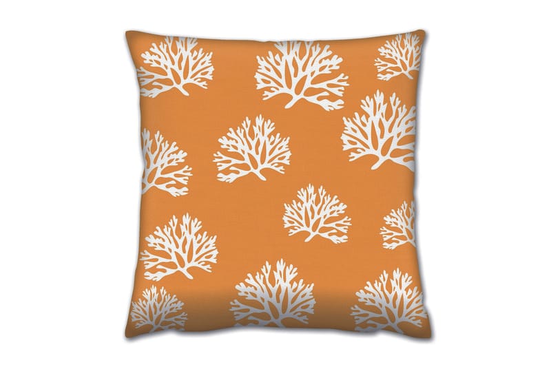 Gravel Pute 43x43 cm, Oransje/Hvit