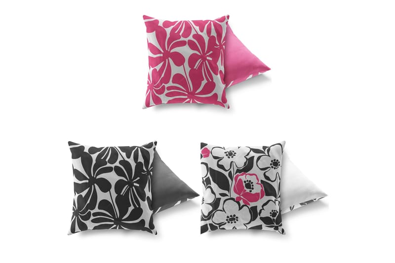 Gravel Pute 43x43 cm 3-pack - Multi - Tekstiler & tepper - Pute & putetrekk - Pynteputer