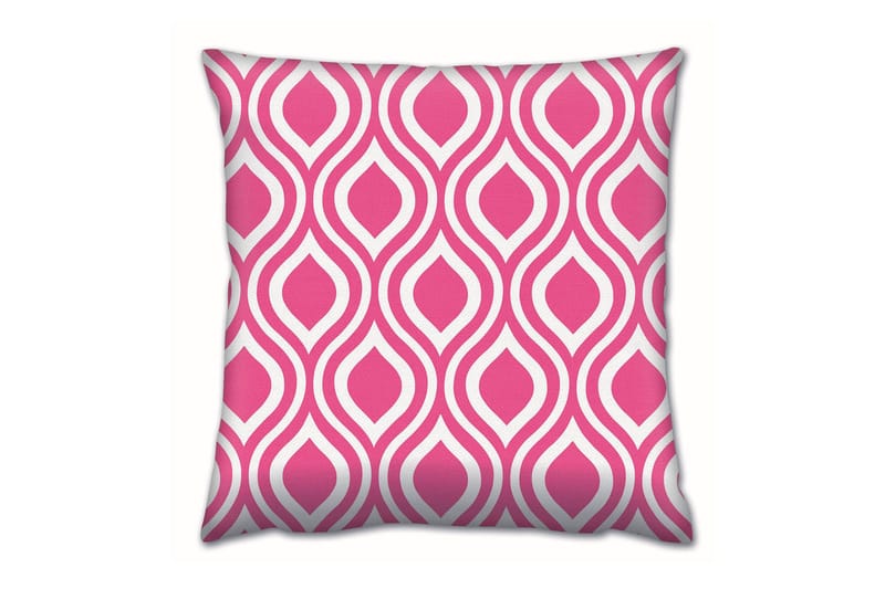 Gravel Pute 43x43 cm - Rosa/Hvit - Tekstiler & tepper - Pute & putetrekk - Pynteputer