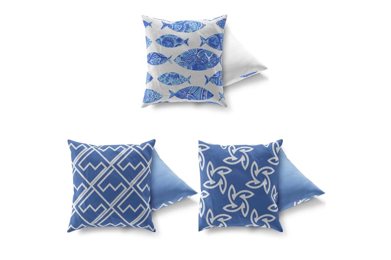 Gravel Pute 43x43 cm 3-pack - Multi - Tekstiler & tepper - Pute & putetrekk - Pynteputer