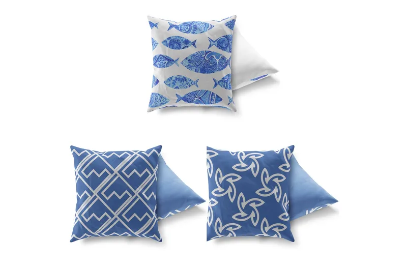 Gravel Pute 43x43 cm 3-pack - Multi - Tekstiler & tepper - Pute & putetrekk - Pynteputer