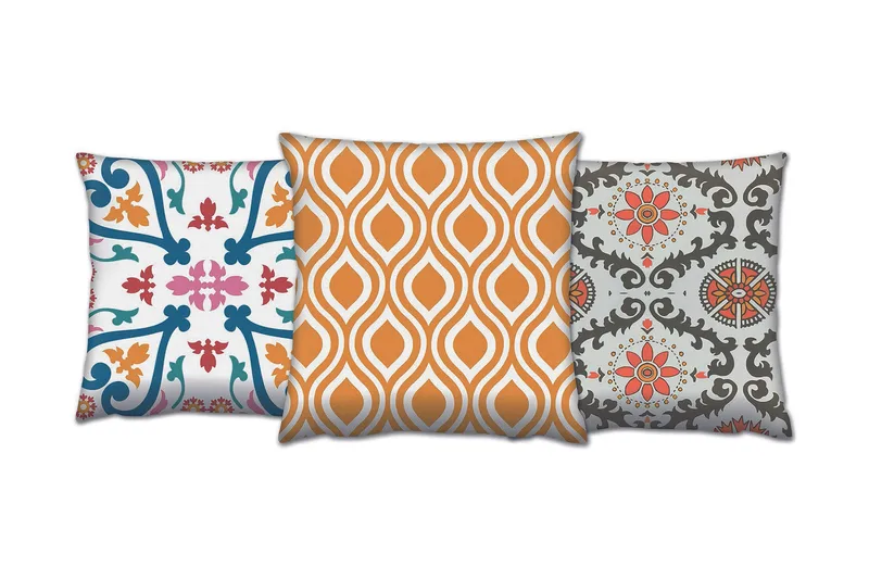 Gravel Pute 43x43 cm 3-pack, Multi