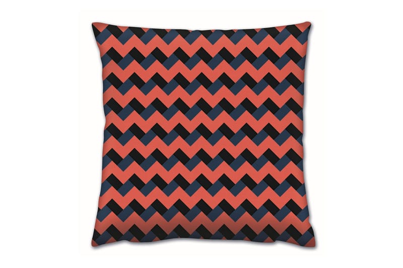 Gravel Pute 43x43 cm - Oransje/Svart - Tekstiler & tepper - Pute & putetrekk - Pynteputer