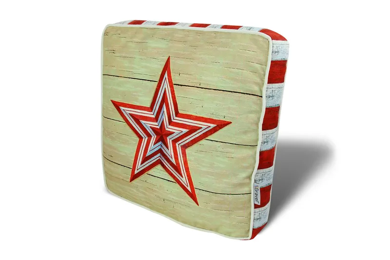 Gravel Pute 42x42 cm, Rød/Hvit