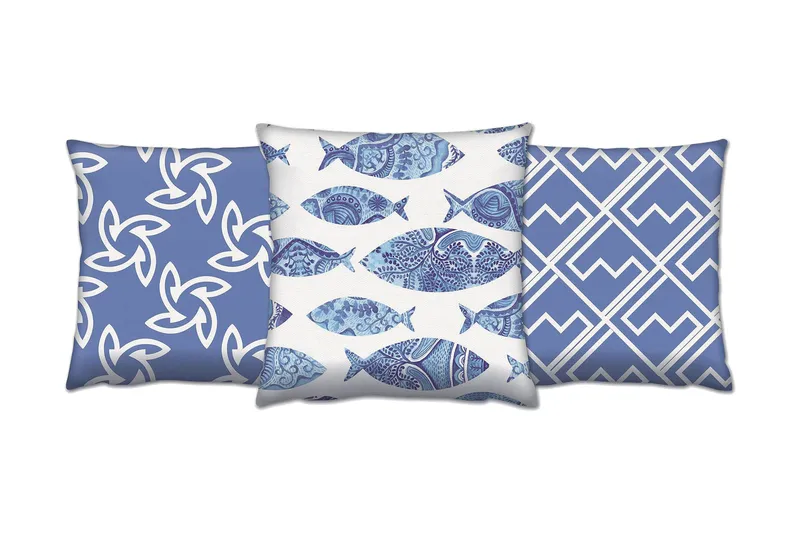 Gravel Pute 43x43 cm 3-pack, Multi