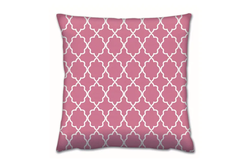 Gravel Pute 43x43 cm, Rosa/Hvit