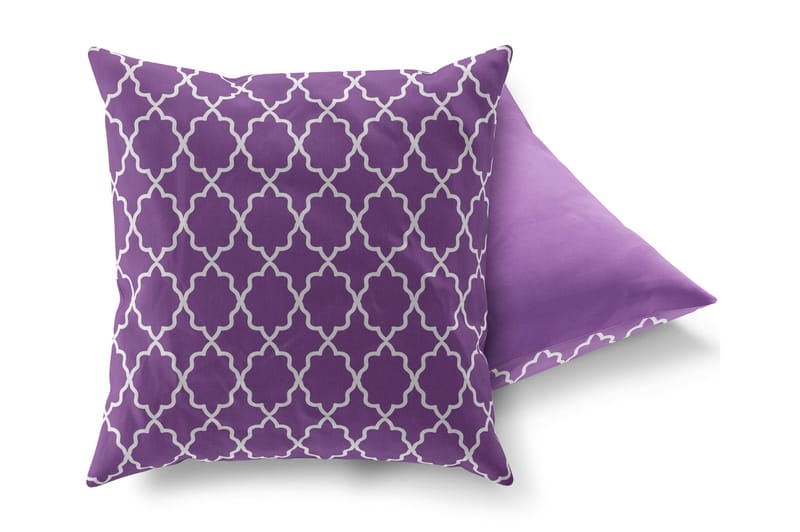 Gravel Pute 43x43 cm - Lila/Hvit - Tekstiler & tepper - Pute & putetrekk - Pynteputer