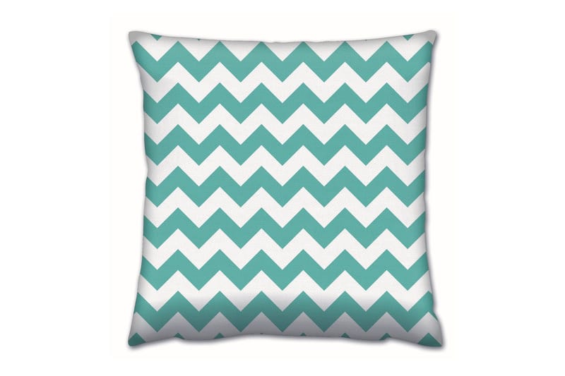 Gravel Pute 43x43 cm, Turkos/Hvit