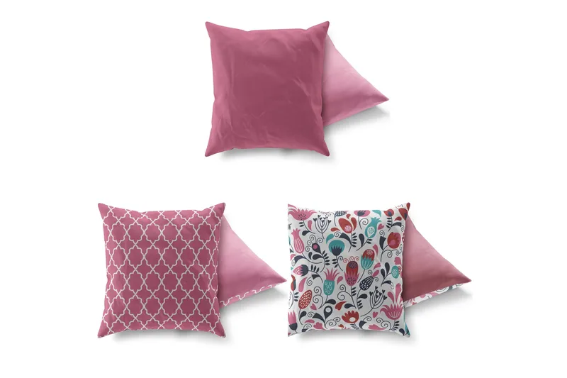 Gravel Pute 43x43 cm 3-pack - Multi - Tekstiler & tepper - Pute & putetrekk - Pynteputer