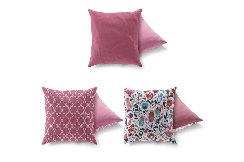 Gravel Pute 43x43 cm 3-pack - Multi - Tekstiler & tepper - Pute & putetrekk - Pynteputer