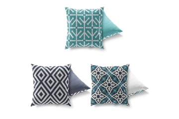 Gravel Pute 43x43 cm 3-pack - Multi - Tekstiler & tepper - Pute & putetrekk - Pynteputer