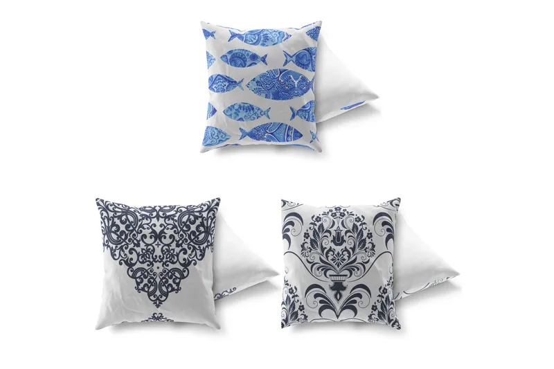 Gravel Pute 43x43 cm 3-pack - Multi - Tekstiler & tepper - Pute & putetrekk - Pynteputer