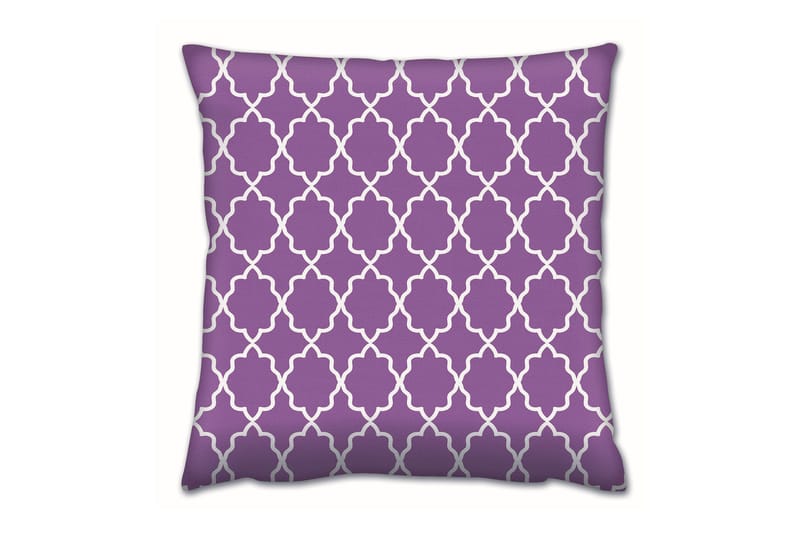 Gravel Pute 43x43 cm, Lila/Hvit