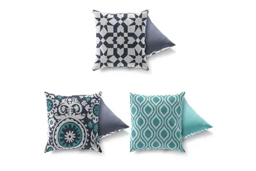 Gravel Pute 43x43 cm 3-pack - Multi - Tekstiler & tepper - Pute & putetrekk - Pynteputer