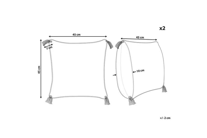 Pynteputer Jacaranda sett av 2 - Tekstiler & tepper - Pute & putetrekk - Pynteputer