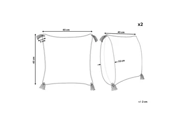 Pynteputer Jacaranda sett av 2 - Tekstiler & tepper - Pute & putetrekk - Pynteputer