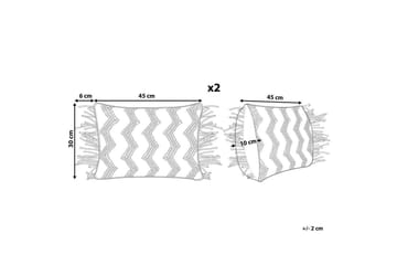Pynteputer Kirikkale sett av 2 Rektangulær - Rektangulær - Tekstiler & tepper - Pute & putetrekk - Pute utendørs