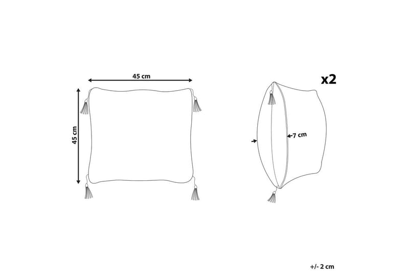 Pynteputer Liriope sett av 2 Firkantet - Firkantet - Tekstiler & tepper - Pute & putetrekk - Pynteputer