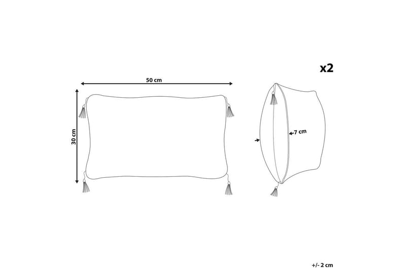 Pynteputer Liriope sett av 2 Rektangulær - Rektangulær - Tekstiler & tepper - Pute & putetrekk - Pynteputer