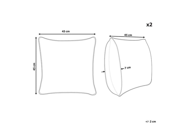 Pynteputer Lubha sett med 2 Blå/grå - Blå/grå - Tekstiler & tepper - Pute & putetrekk - Pynteputer