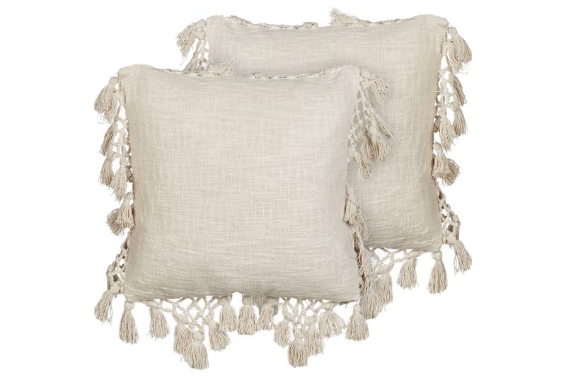 Pynteputer Olearia sett av 2 Beige - Beige - Tekstiler & tepper - Pute & putetrekk - Pynteputer