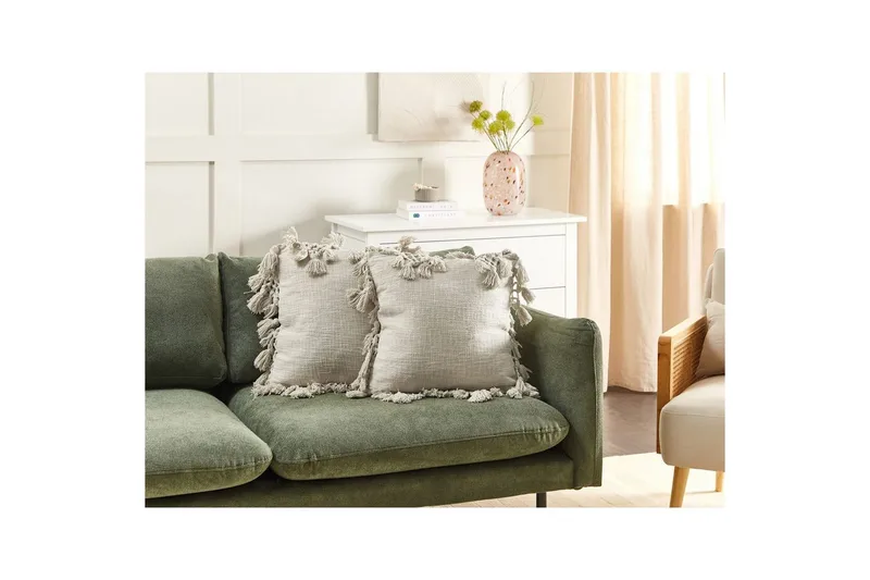 Pynteputer Olearia sett av 2 Beige - Beige - Tekstiler & tepper - Pute & putetrekk - Pynteputer