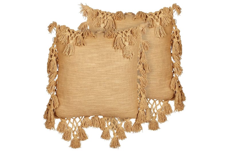 Pynteputer Olearia sett av 2 Sandbeige - Sandbeige - Tekstiler & tepper - Pute & putetrekk - Pynteputer