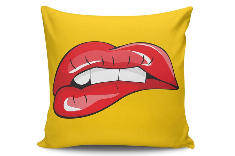 Pute Kissy 45x45 cm - Flerfarget - Pynteputer Pute Kissy 45x45 cm - Flerfarget - Pynteputer