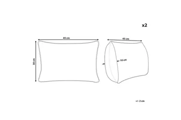 Pynteputer Sassafras sett med 2 stk. Rød - Rød - Tekstiler & tepper - Pute & putetrekk - Pynteputer