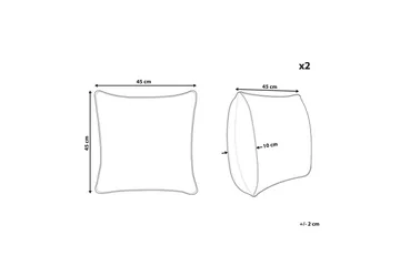 Pynteputer Senecia sett av 2 Hvit - Hvit - Tekstiler & tepper - Pute & putetrekk - Pynteputer