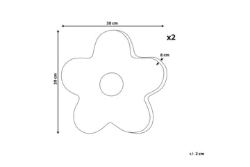 Pynteputer Sorrel sett på 2 Rosa/Beige/Hvit - Rosa/Beige/Hvit - Tekstiler & tepper - Pute & putetrekk - Pynteputer