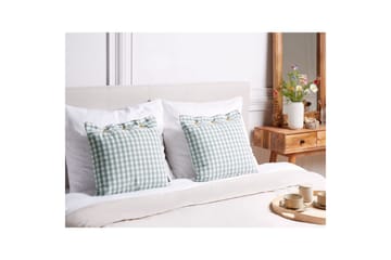 Pynteputer Talya sett på 2 Mintgrønt/hvitt/lyst tre, Firkantet - Mintgrønt/hvitt/lyst tre, Firkantet - Tekstiler & tepper - Pute & putetrekk - Pynteputer