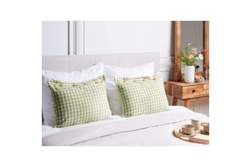 Pynteputer Talya sett på 2 Grønt/hvitt/lys tre, Rektangulær - Grønt/hvitt/lys tre, Rektangulær - Tekstiler & tepper - Pute & putetrekk - Pynteputer