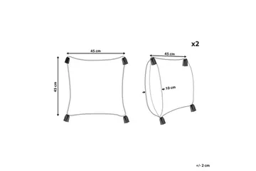Pynteputer Tilia sett av 2 - Tekstiler & tepper - Pute & putetrekk - Pute utendørs