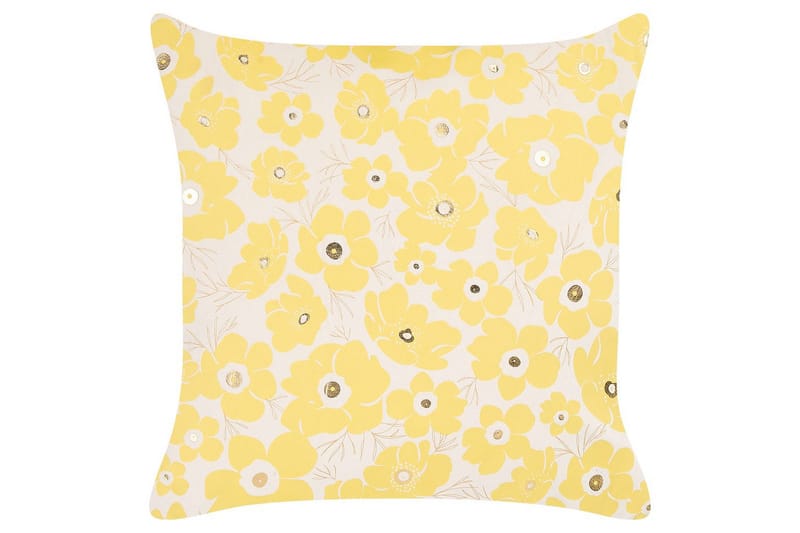 Pynteputer Triteleia sett á 2 Gul/Beige/Gull - Gul/Beige/Gull - Tekstiler & tepper - Pute & putetrekk - Pynteputer