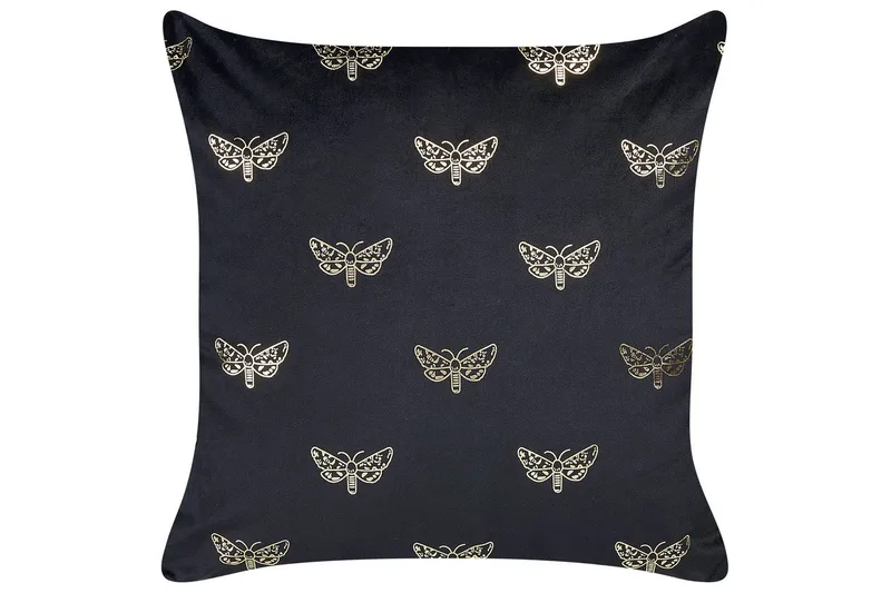 Pynteputer Yuzuri sett med 2 Svart/gull - Svart/gull - Tekstiler & tepper - Pute & putetrekk - Pynteputer