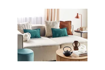 Pynteputer Zinnia sett med 2 Blå, Rektangulær - Blå, Rektangulær - Tekstiler & tepper - Pute & putetrekk - Pynteputer