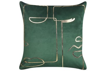 Pynteputer Philodendron sett à 2 Grønn/gull - Grønn/gull - Tekstiler & tepper - Pute & putetrekk - Pynteputer