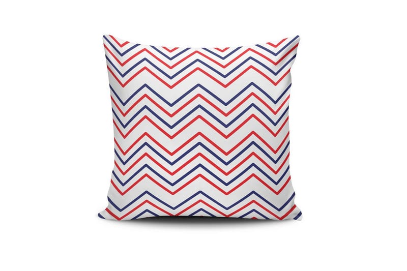 Rivorn Pyntepute 43x43 cm, Rød/Hvit