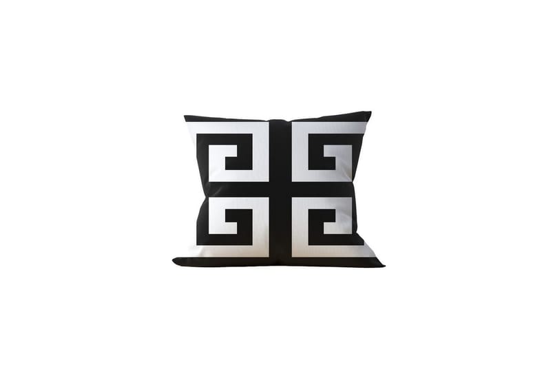 Tyrell Pyntepute 43x43 cm, Sort/Hvit