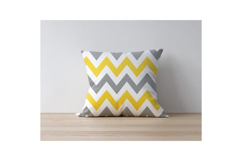 Zerra Pyntepute 43x43 cm, Gul/Grå